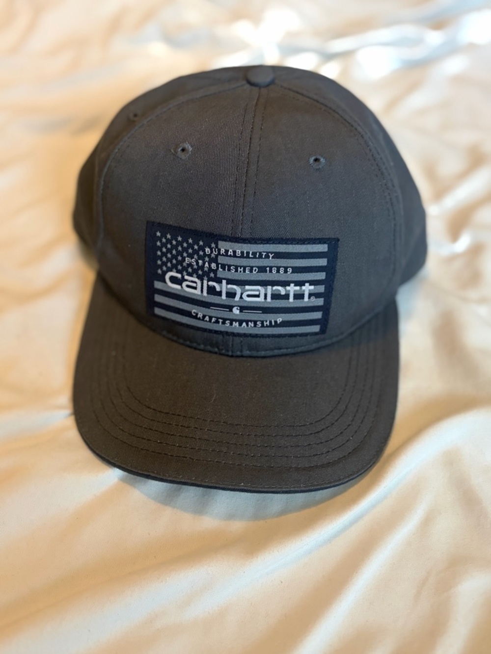 Carhartt Charcoal Gray Flag Patch Cap